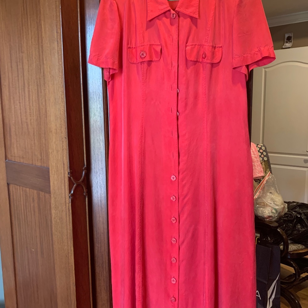 Liz Claiborne Red Silk Dress